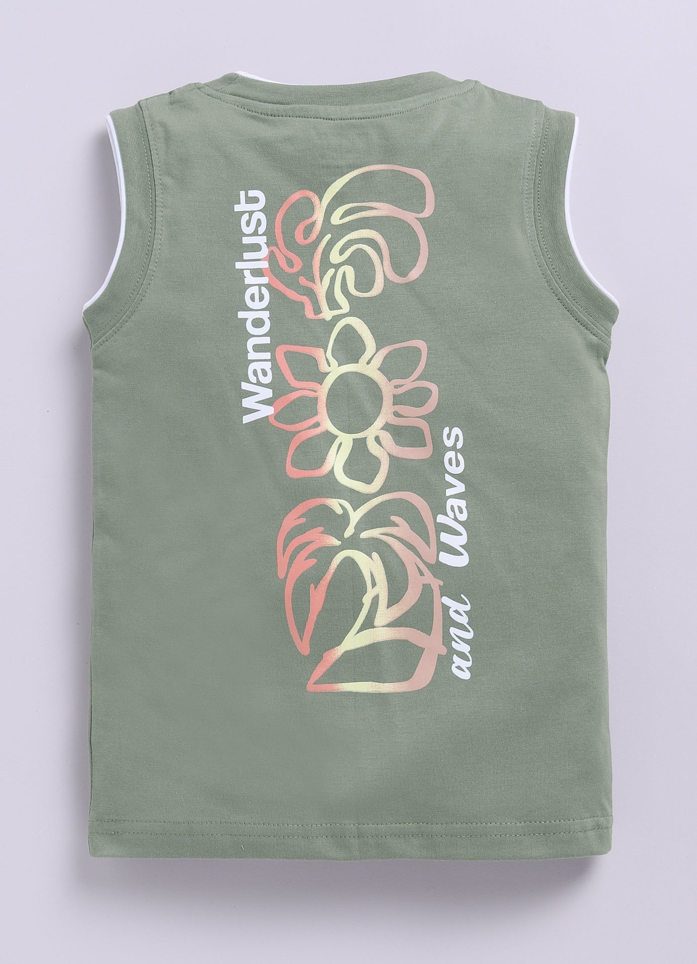 Biskid Boys "Wanderlust and Waves" and "FLORIDA SUNSET" Graphic Sleeveless Vest Combo (Pack of 2)