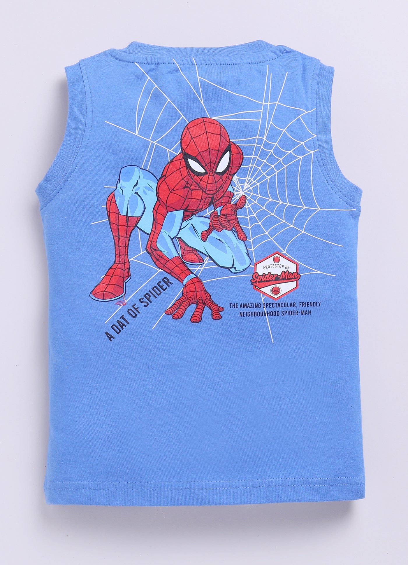 Biskid Boys Marvel Spider-Man and Captain America Graphic Sleeveless Vest Combo (Pack of 2)