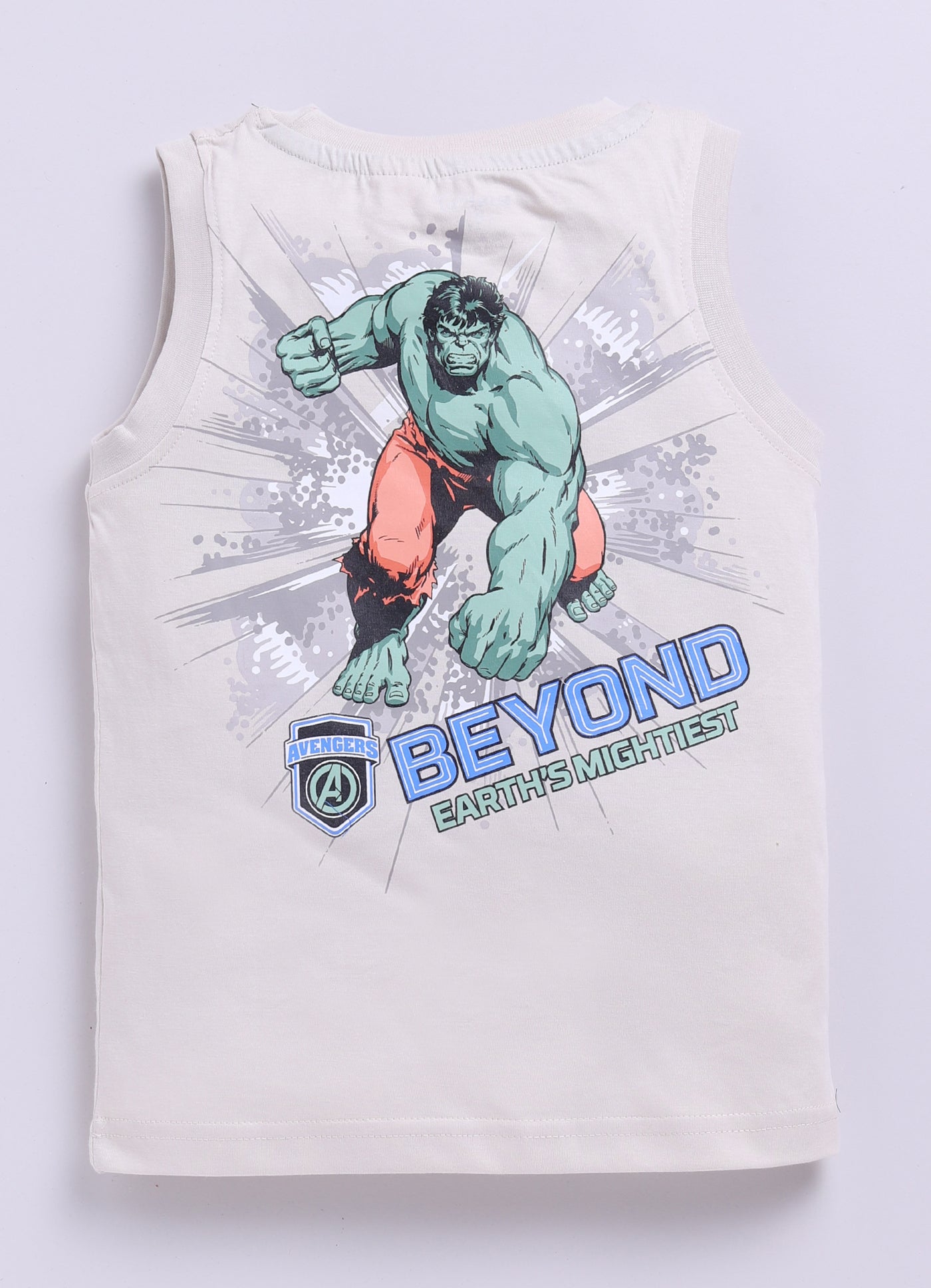 Biskid Boys Marvel Hulk "SMASH!" and Captain America Graphic Sleeveless Vest Combo (Pack of 2)