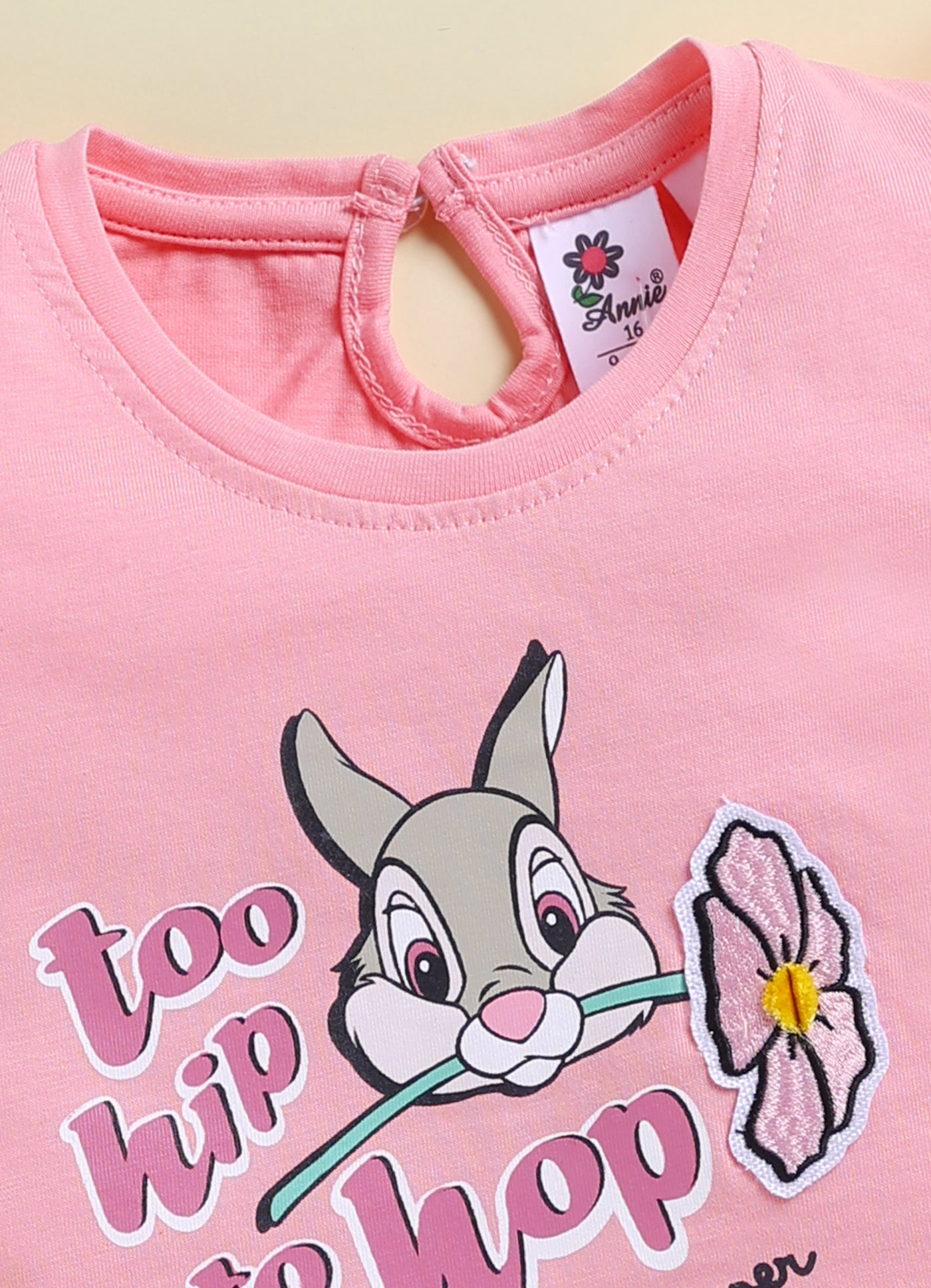 Annie Girls Disney Thumper "Too Hip To Hop" Top and Printed Shorts Set