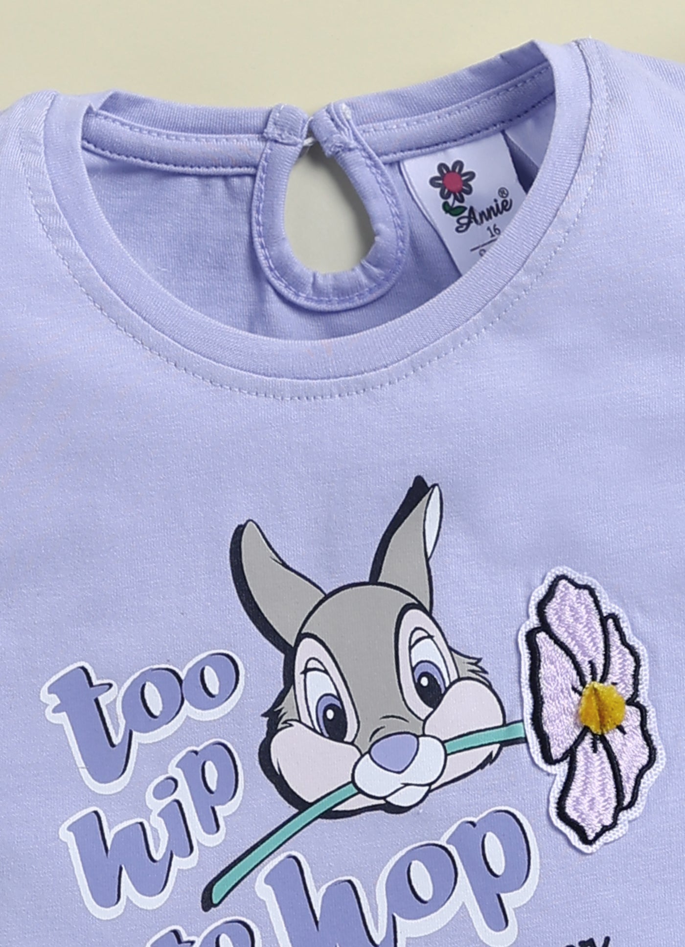 Annie Girls Disney Thumper "Too Hip To Hop" Top and Printed Shorts Set