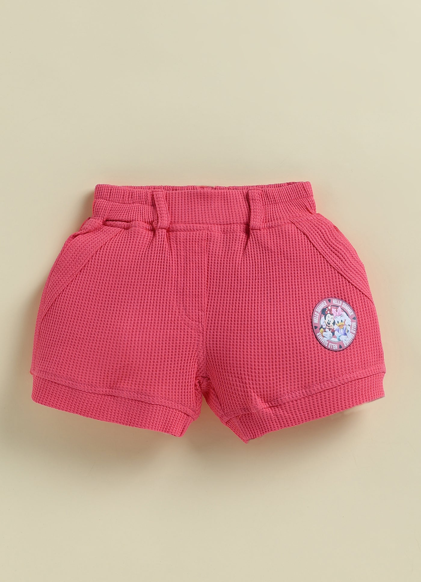 Annie Girls Minnie Mouse & Daisy Duck "Hello Summer" Polka Dot Pink Top and Shorts Set