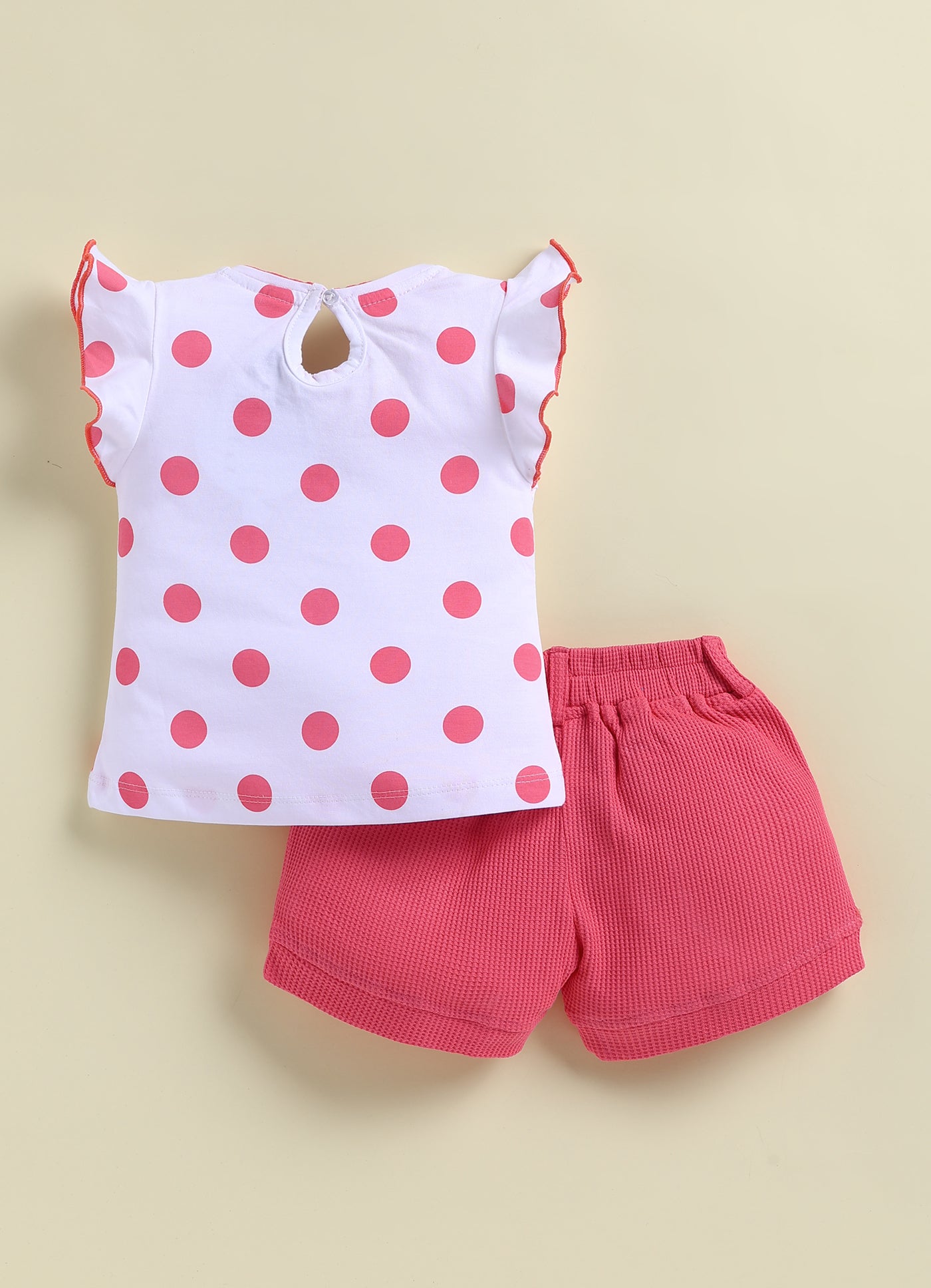 Annie Girls Minnie Mouse & Daisy Duck "Hello Summer" Polka Dot Pink Top and Shorts Set