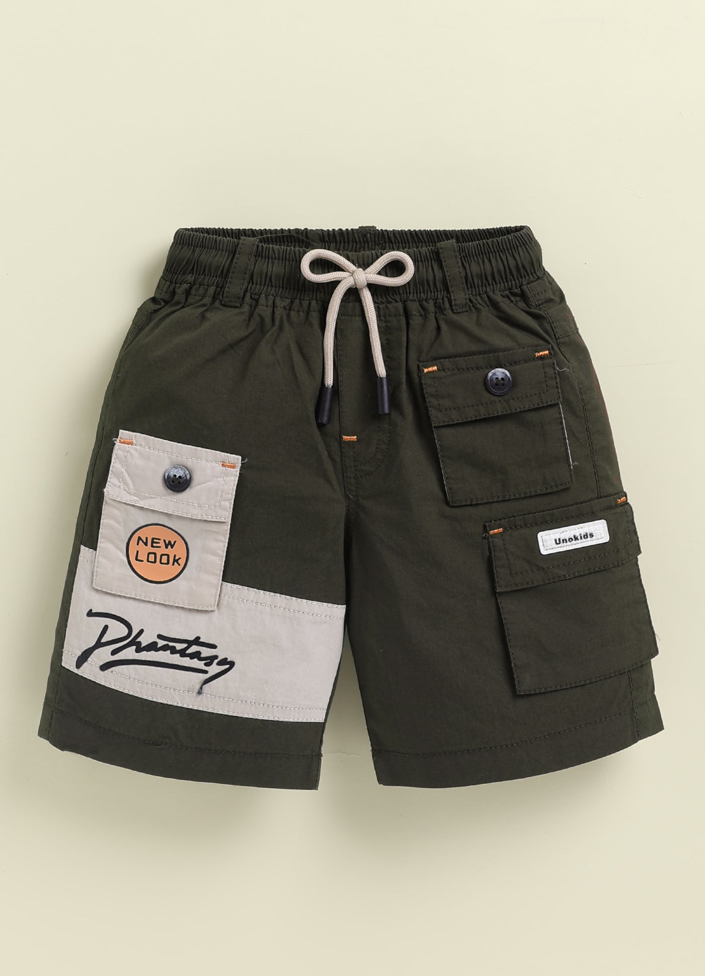 Unokids Boys Urban Graphic Tee and Cargo Shorts Set - Rust