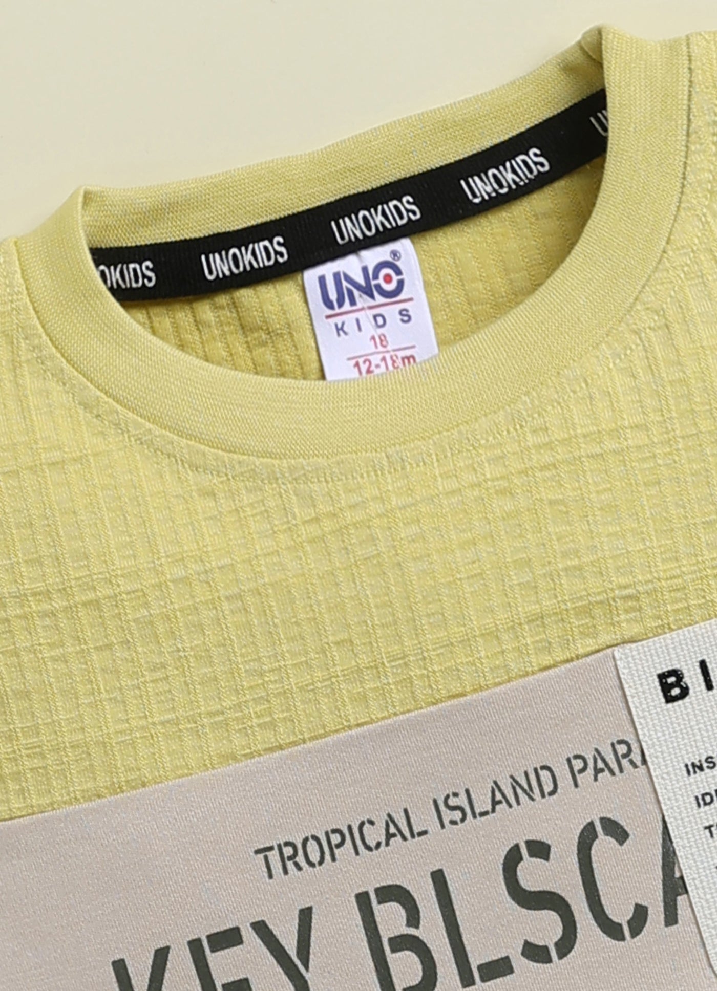 Unokids Boys Urban Graphic Tee and Cargo Shorts Set - Lemon