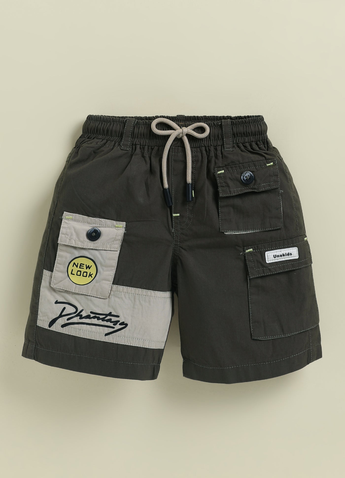 Unokids Boys Urban Graphic Tee and Cargo Shorts Set - Lemon