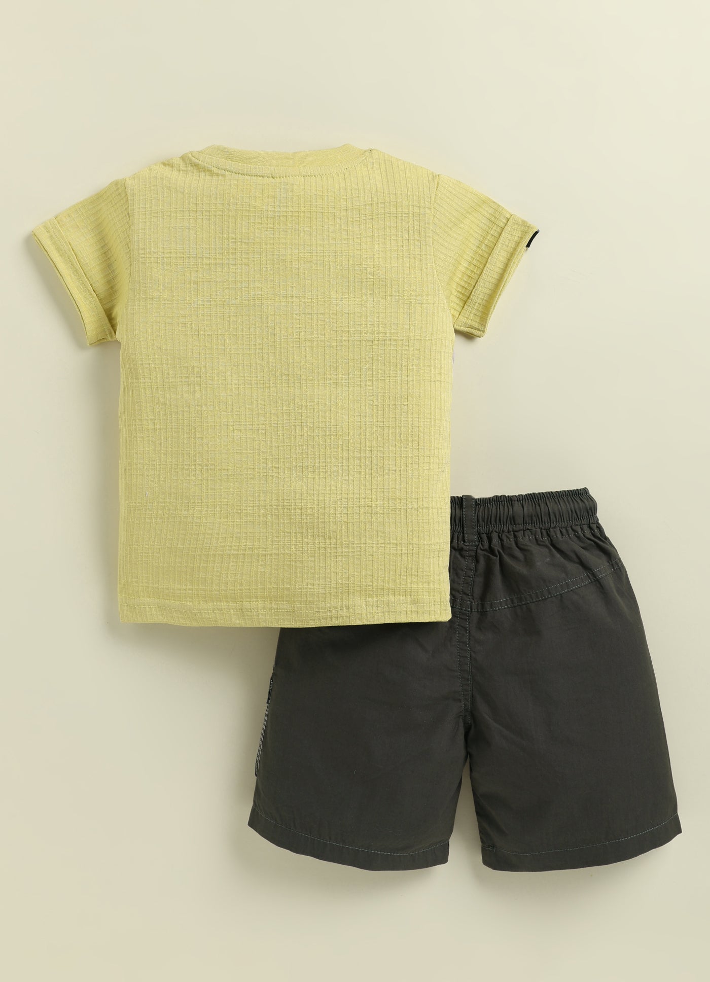 Unokids Boys Urban Graphic Tee and Cargo Shorts Set - Lemon