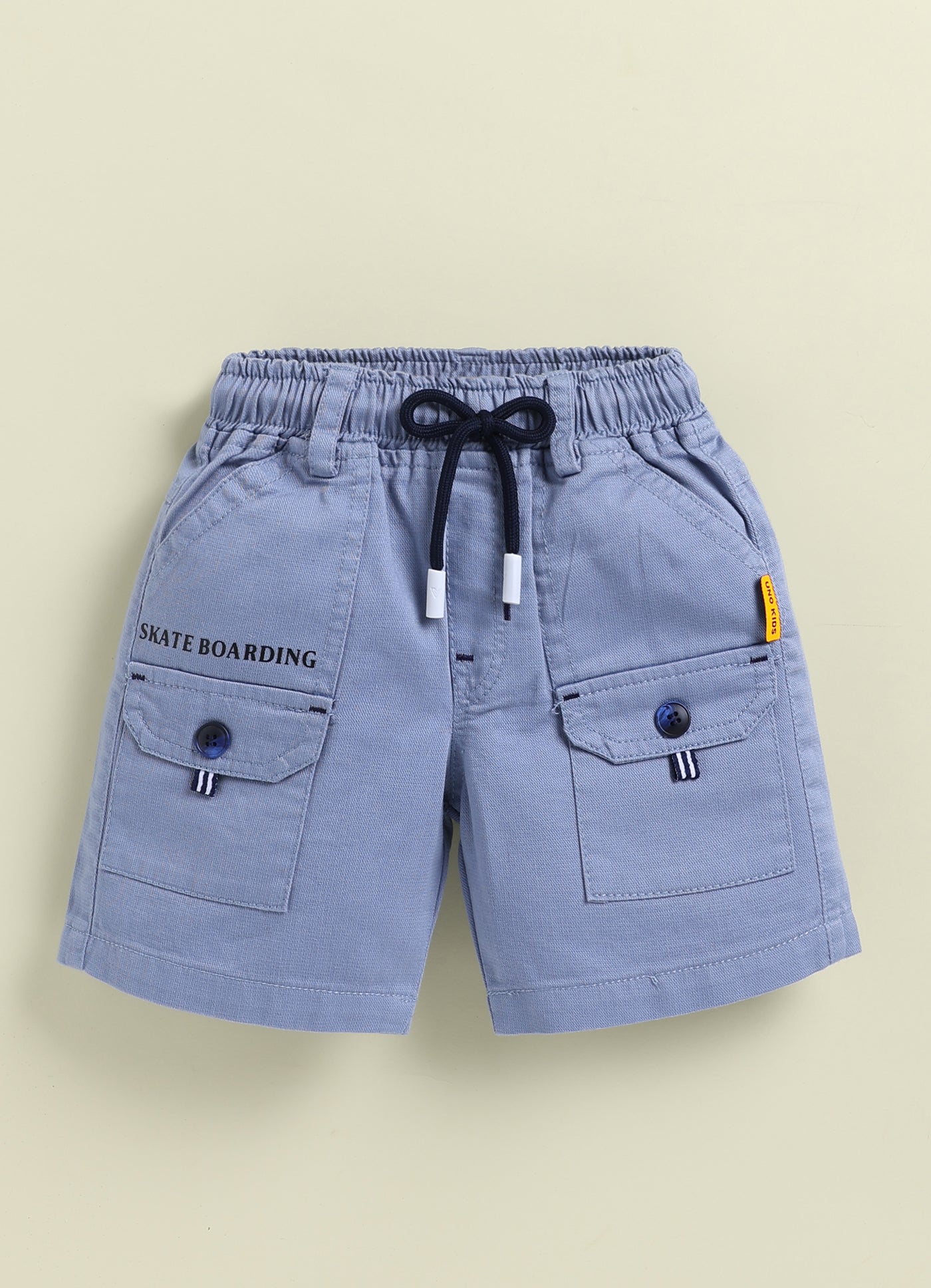 Unokids Boys "Skate All Day" Graphic T-Shirt and Cargo Shorts Set - Navy Blue