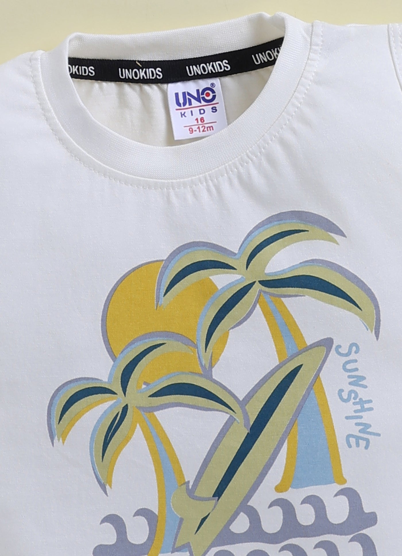 UNO KIDS Tropical Leaf Print 3-Piece Surf Suit Set for Boys-Green