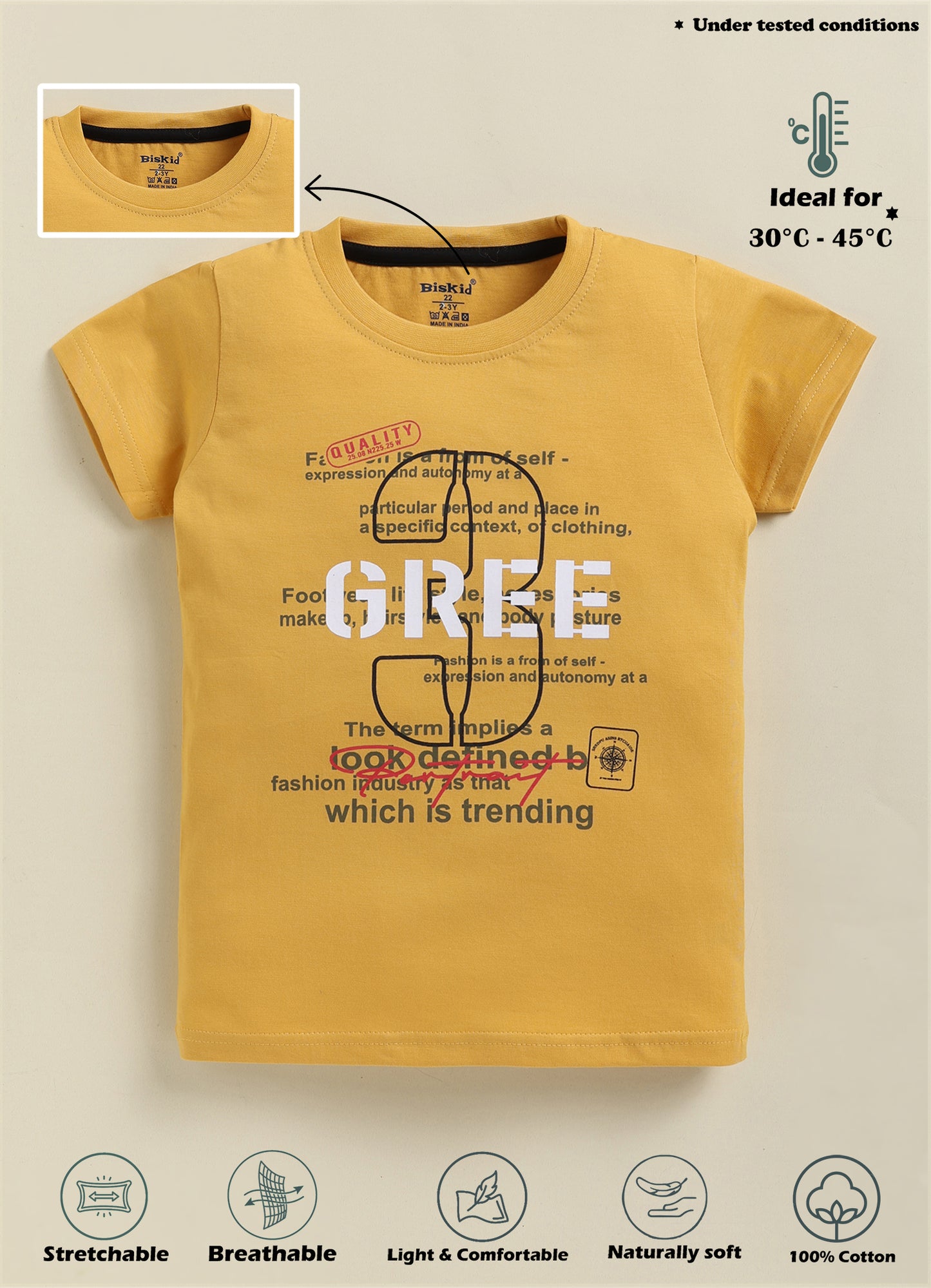 Biskid Boys "SUN LIFE CHILL OUT PEACE" and "GREE" Typographic Graphic Short-Sleeve T-Shirt Combo (Pack of 2)