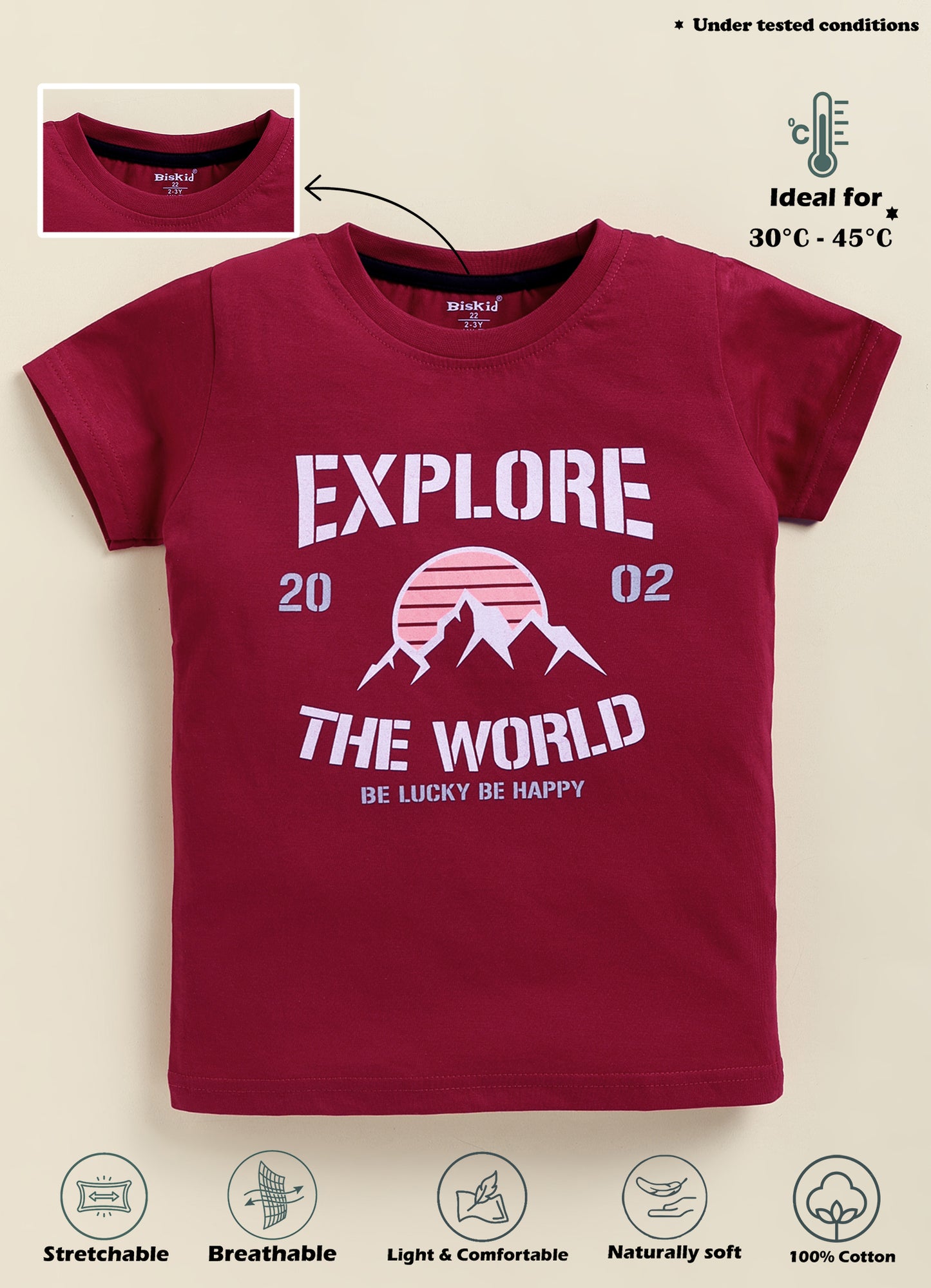 Biskid Boys "Courage of Champions" Sailboat and "EXPLORE THE WORLD" Graphic Short-Sleeve T-Shirt Combo (Pack of 2)
