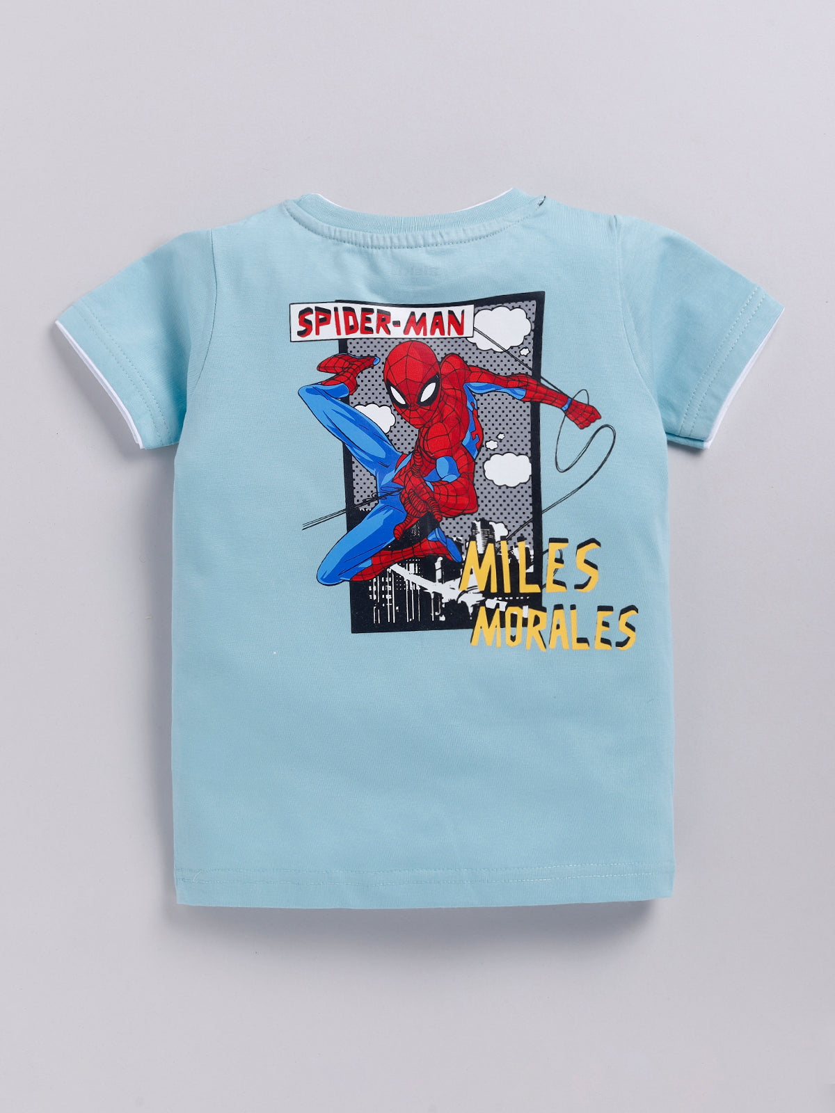 Biskid Boys "Web-Head" Spider-Man Graphic T-Shirt - Sky Blue