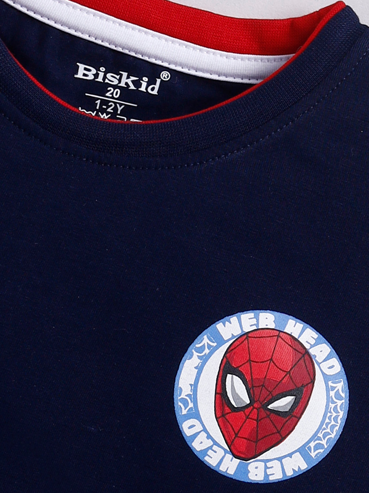 Biskid Boys "Web-Head" Spider-Man Graphic T-Shirt - Navy