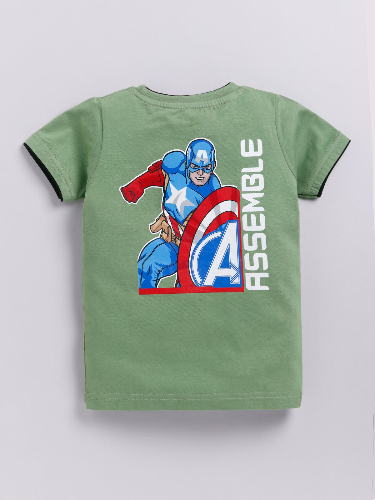 Biskid Boys Avengers and Captain America Graphic Short-Sleeve T-Shirt Combo (Pack of 2)