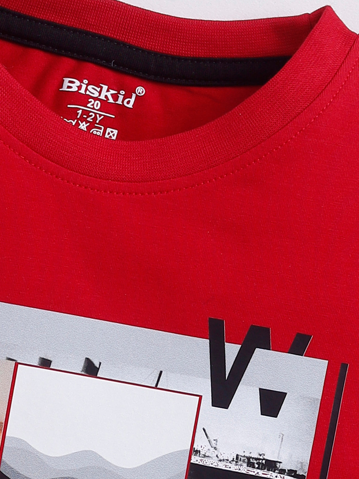 Biskid Boys "Being On Sea" Nautical Graphic T-Shirt - Red