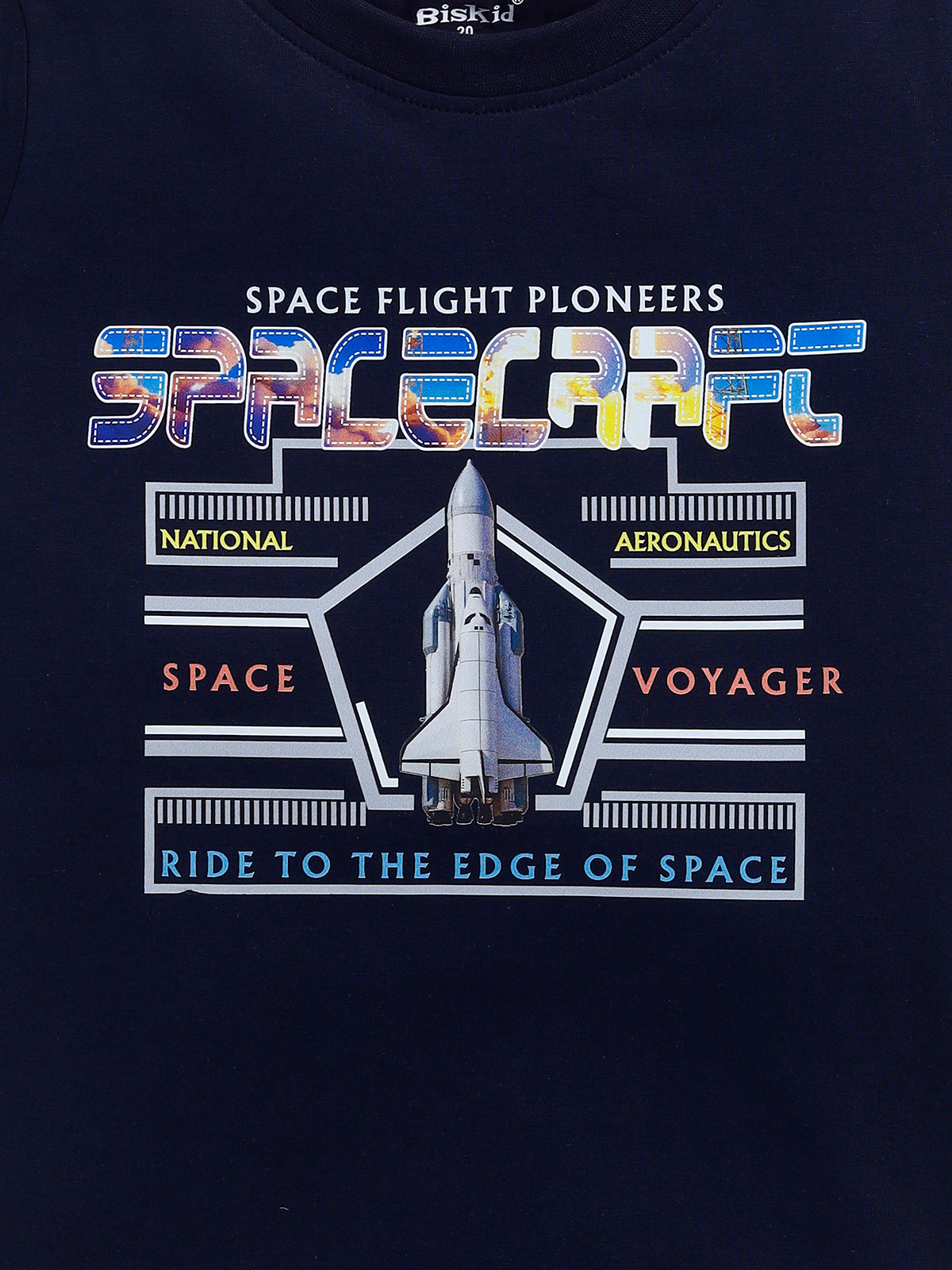 Biskid Boys "Space Voyager" Shuttle Graphic T-Shirt - Blue