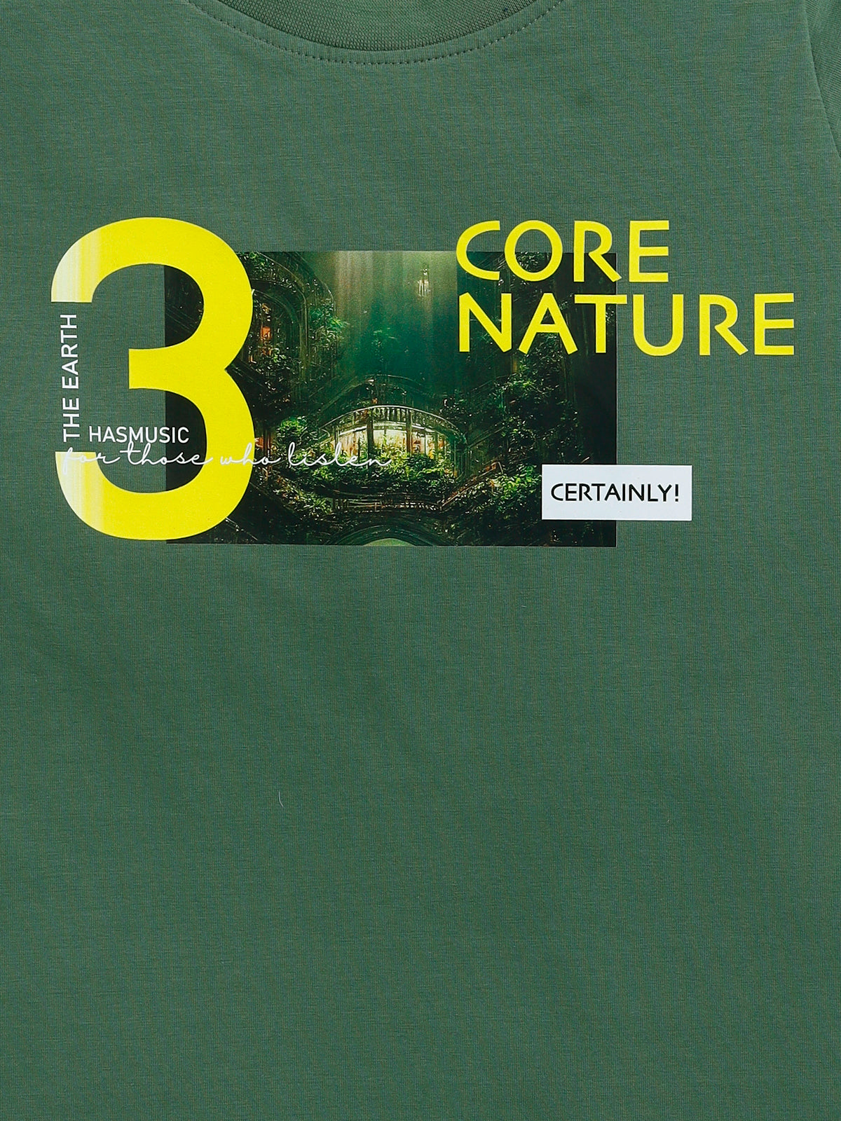 Biskid Boys "Core Nature" Graphic T-Shirt - Forest Green