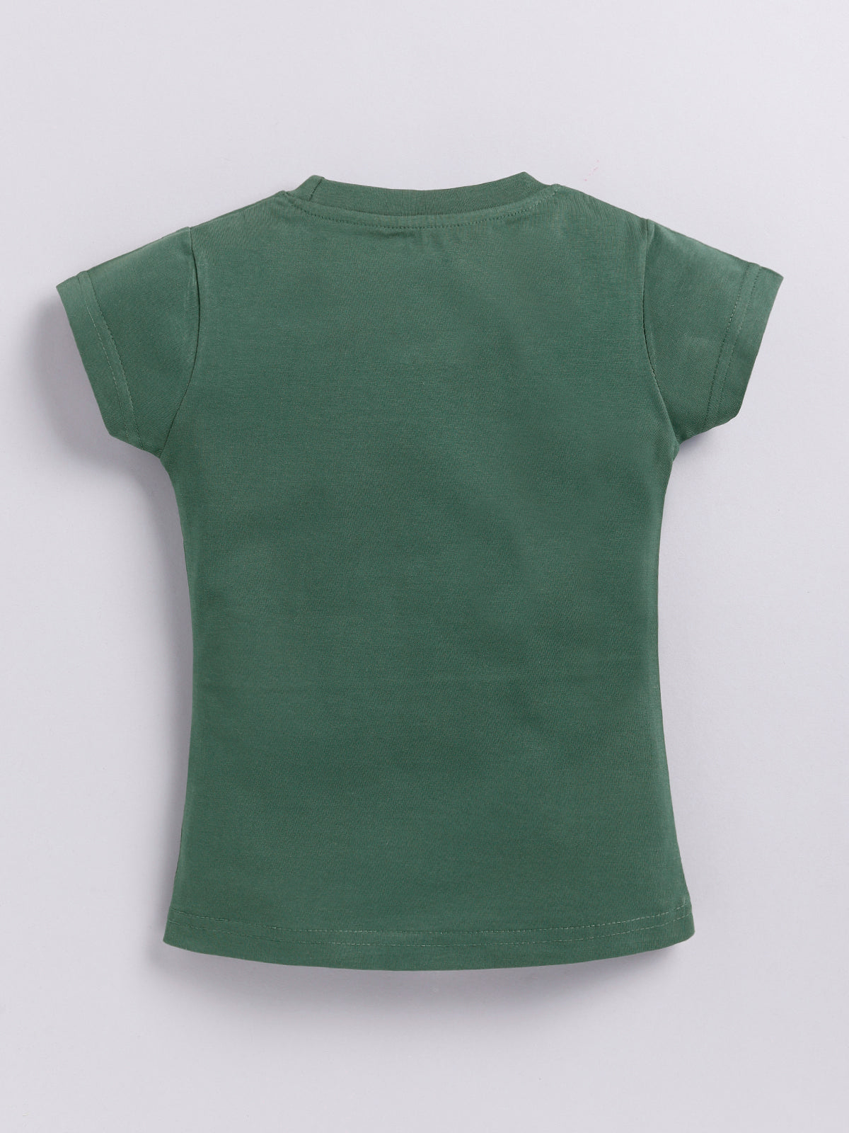 Biskid Girls "Rainbow" Minnie Mouse Graphic T-Shirt - Moss Green