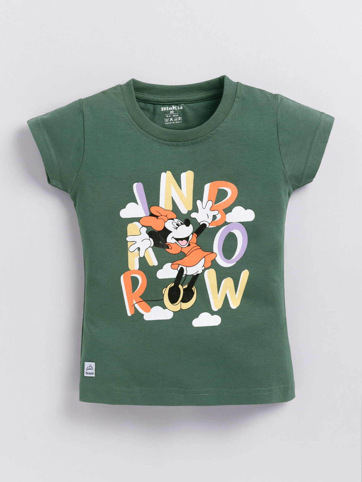 Biskid Girls Casual Disney Minnie Mouse Graphic T-Shirt - 2-Piece Set