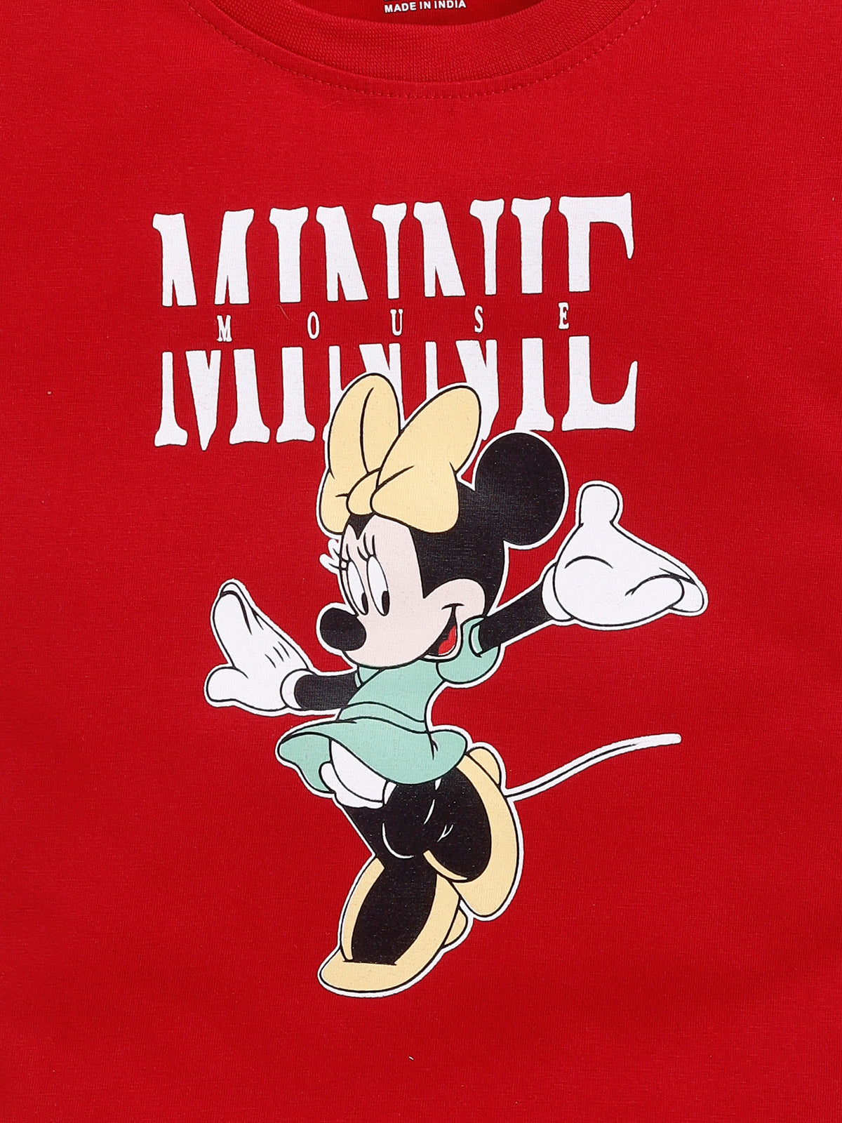 Biskid Girls Minnie Mouse Graphic T-Shirt - Cherry Red