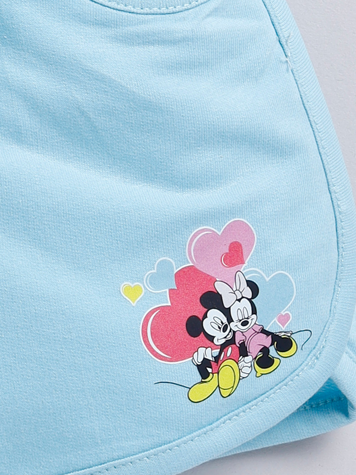 Biskid Girls Casual Minnie Mouse Graphic Shorts - 2-Piece Set