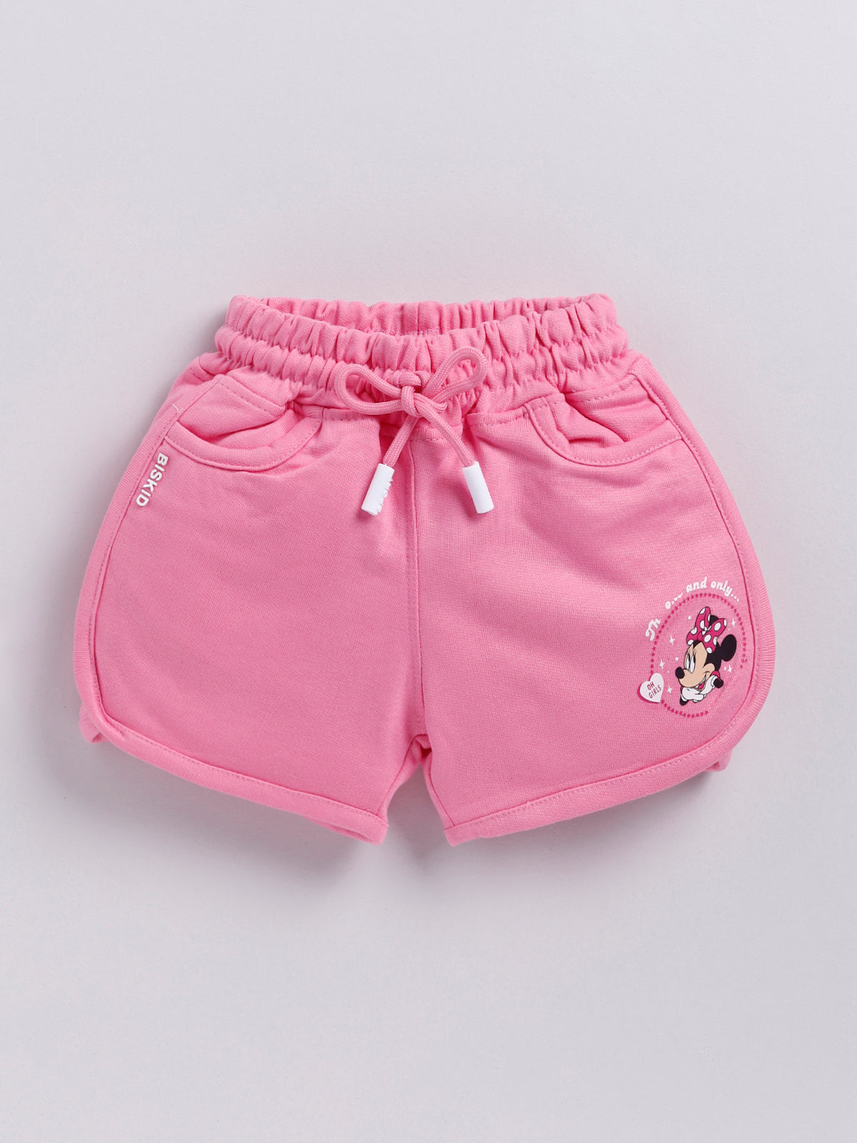 Biskid Girls Casual Minnie Mouse Graphic Shorts - 2-Piece Set