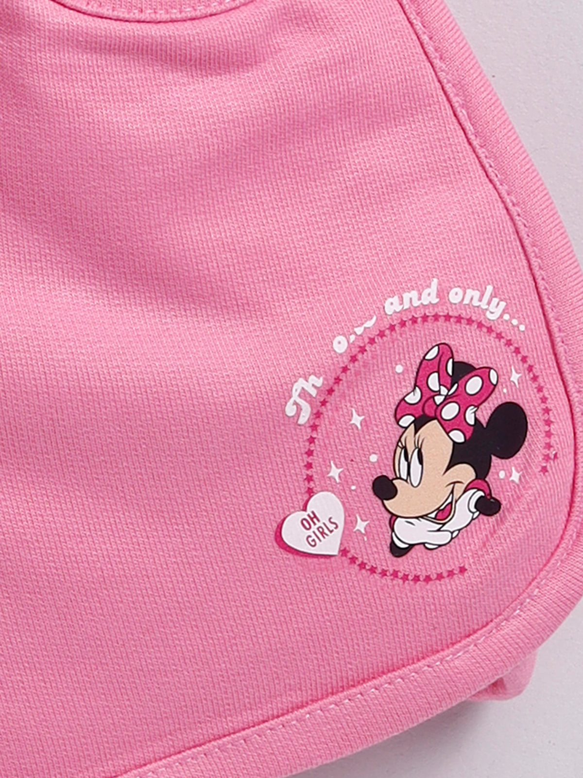 Biskid Girls Casual Minnie Mouse Graphic Shorts - 2-Piece Set