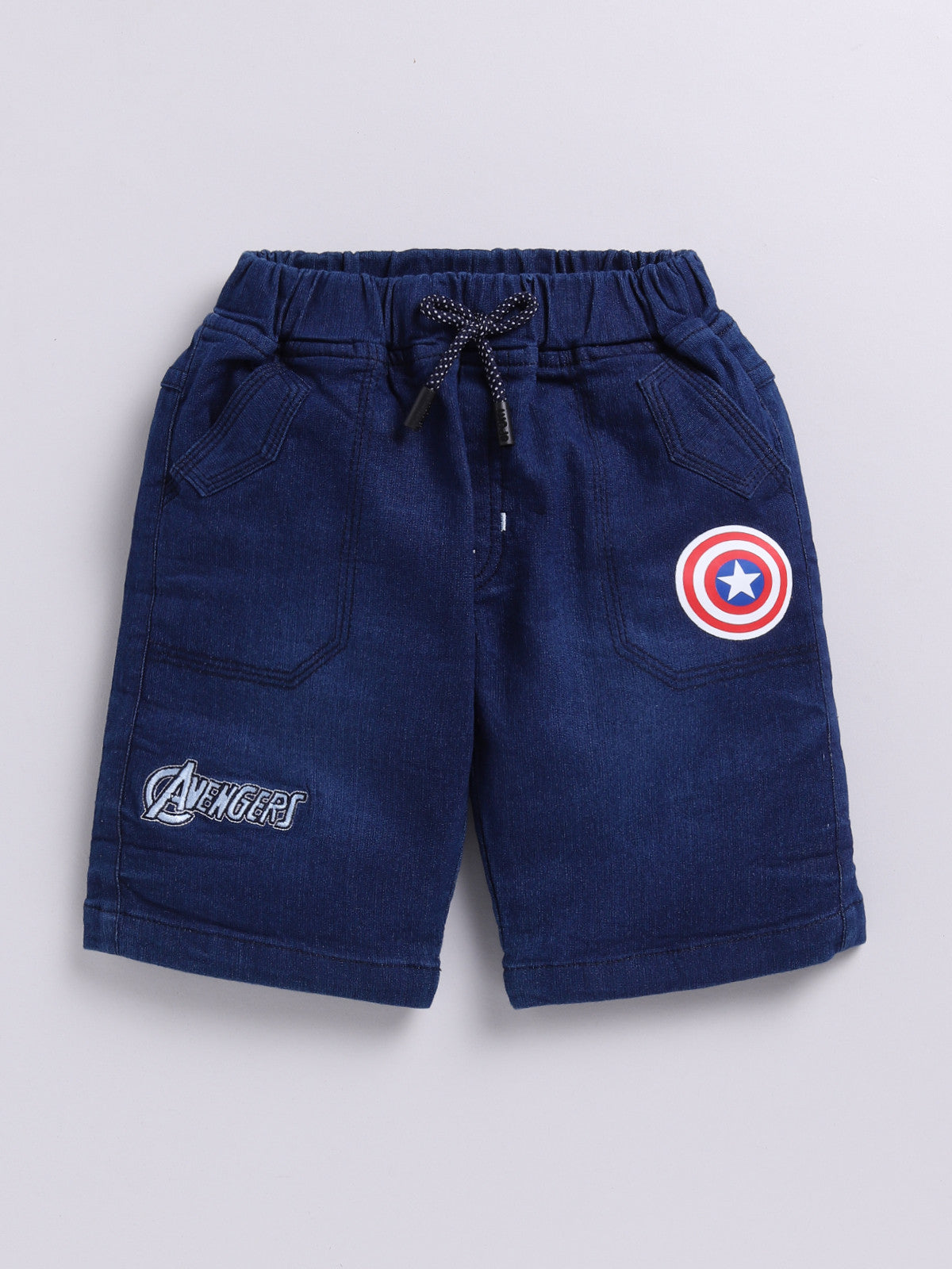 Sky Blue Captain Amarica Printed T-Shirt Pant Set for Boys by Todos