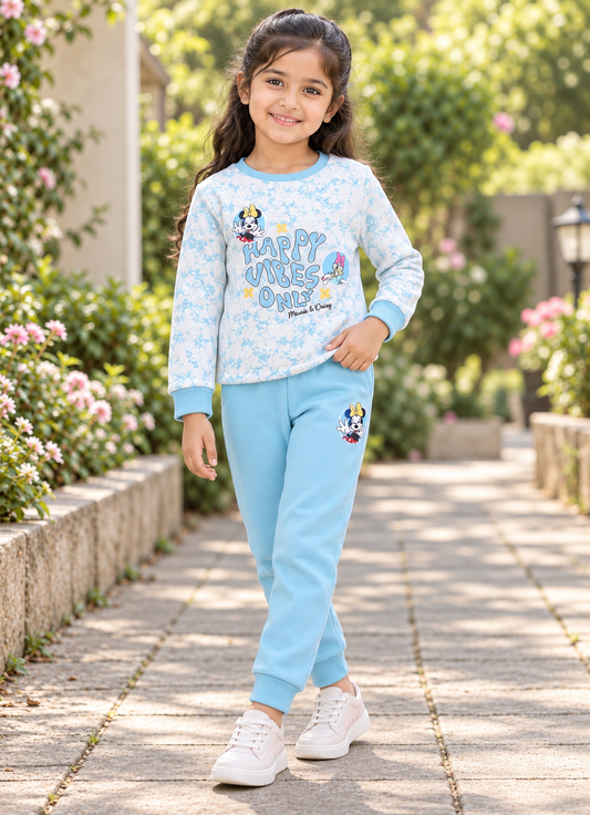 Annie Disney Minnie & Daisy Blue Fleece Winter Set for Girls