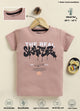 Biskid Boys "The Real Skater" Graffiti Graphic Crew Neck T-Shirt - Light Brown