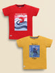 Biskid Boys "SHORE & TIDE" and "DESERT VIBES" Graphic Short-Sleeve T-Shirt Combo (Pack of 2)