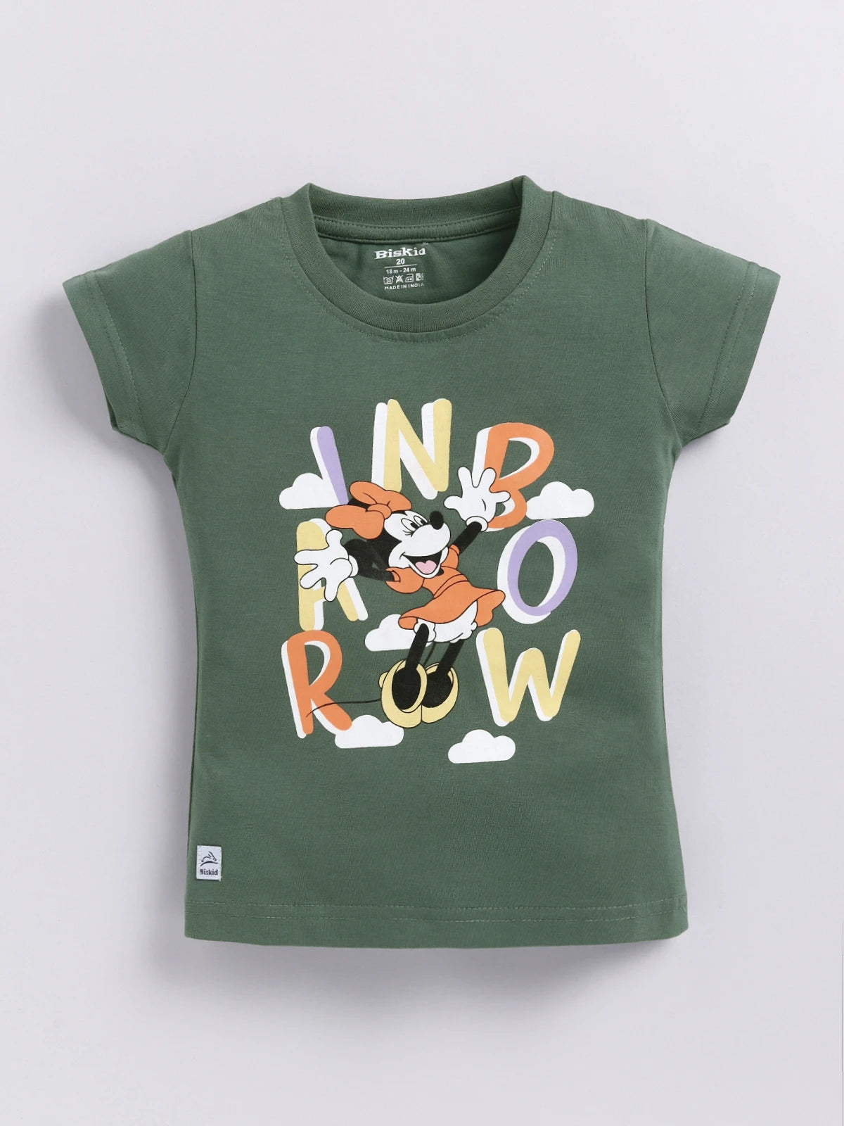 M.Green Micky Printed Top for Girls by Biskid