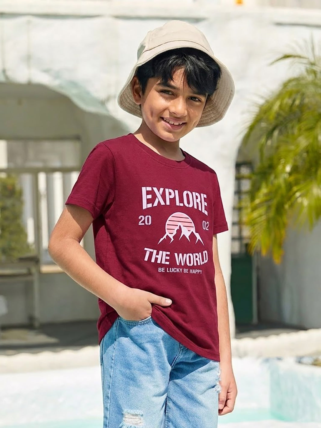 Biskid Boys "PLAY BASKETBALL WITHOUT LIMITS" and "EXPLORE THE WORLD" Graphic Short-Sleeve T-Shirt Combo (Pack of 2)